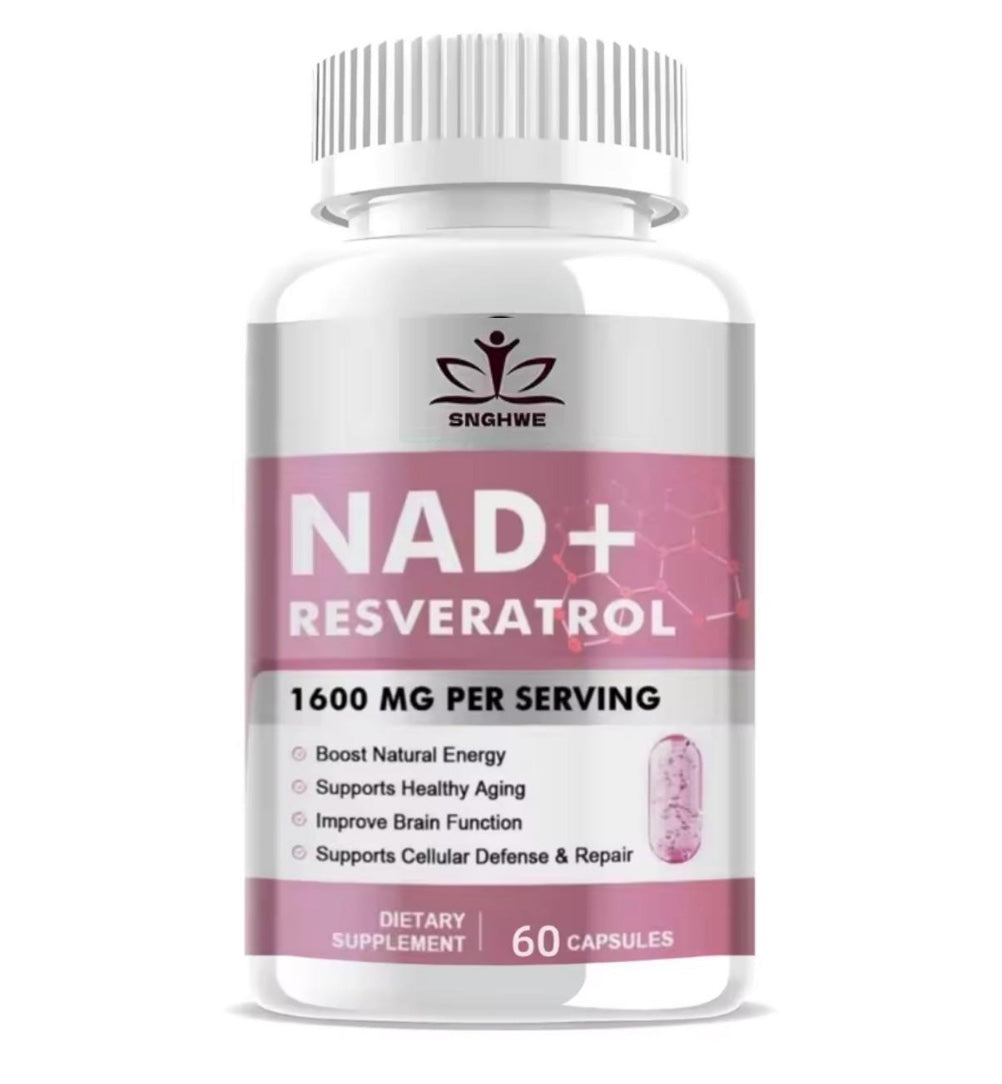 NAD+ con Resveratrol: El Suplemento Anti-Envejecimiento Definitivo, 60 Capsulas