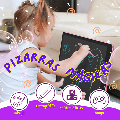 Pizarra Mágica LED Para Niños- Incluye lapiz